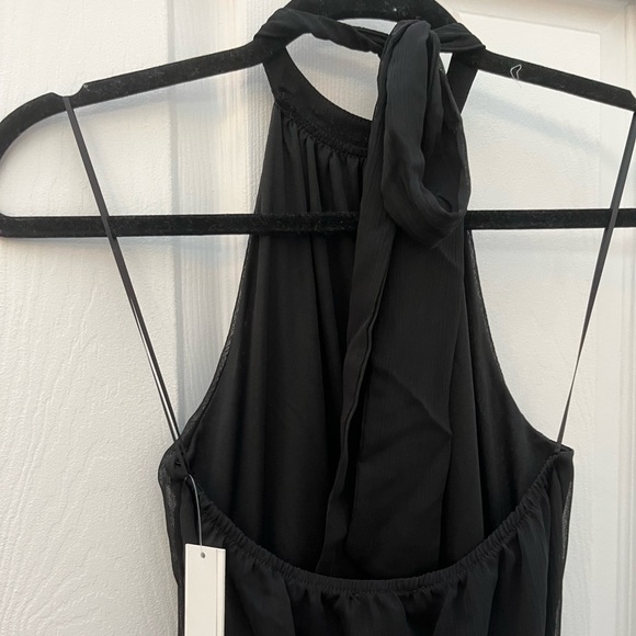 🌟HOST PICK🌟 Aqua Black Halter Maxi Dress - Picture 5 of 7
